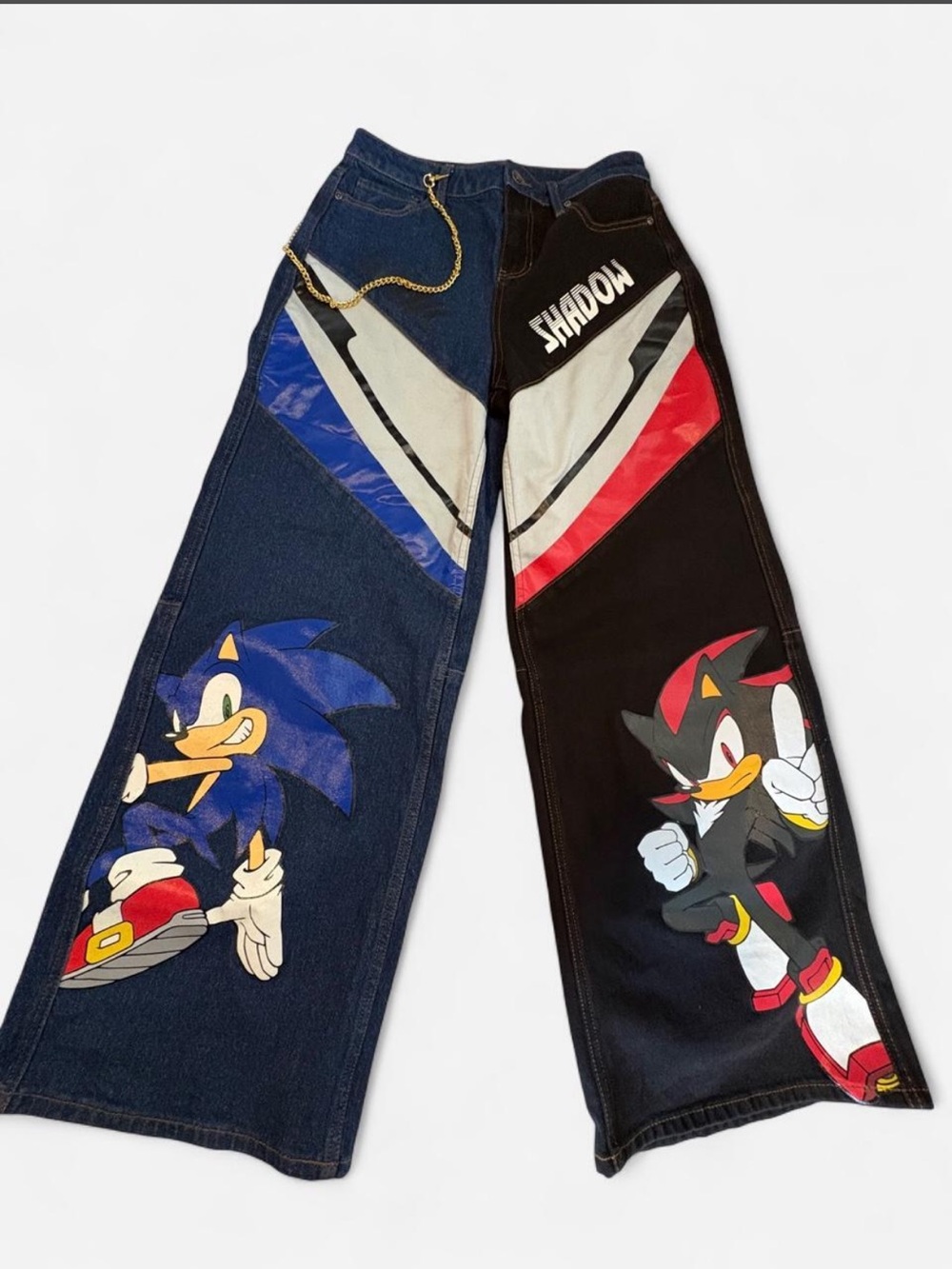 Sonic & Shadow Split Leg Jeans